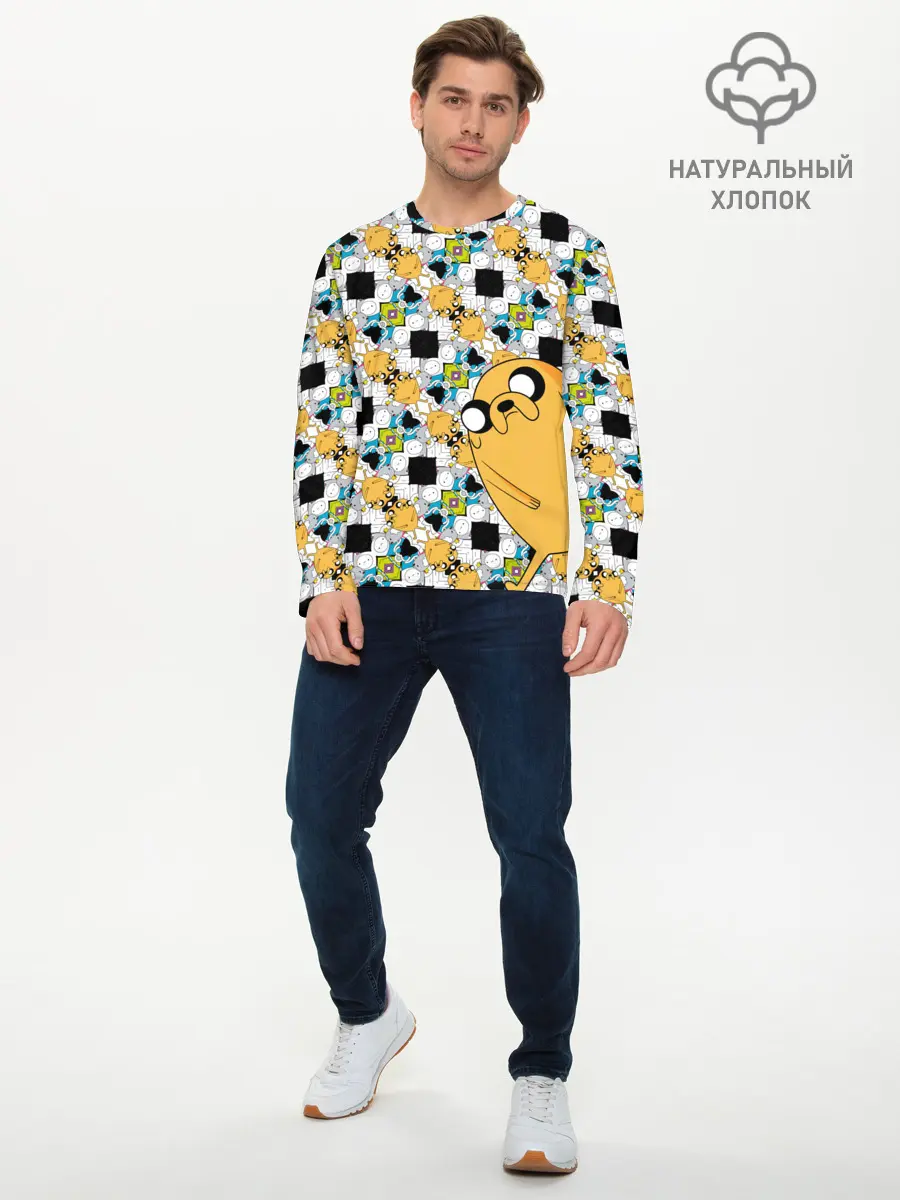 Мужской лонгслив базовый / Jake Adventure Time (P007_P004ooo1975055, P004ooo1975055)