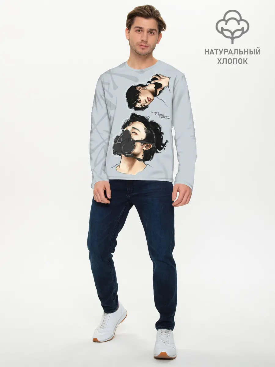 Мужской лонгслив базовый / Stray Kids (P007_P004ooo1975079, P004ooo1975079)