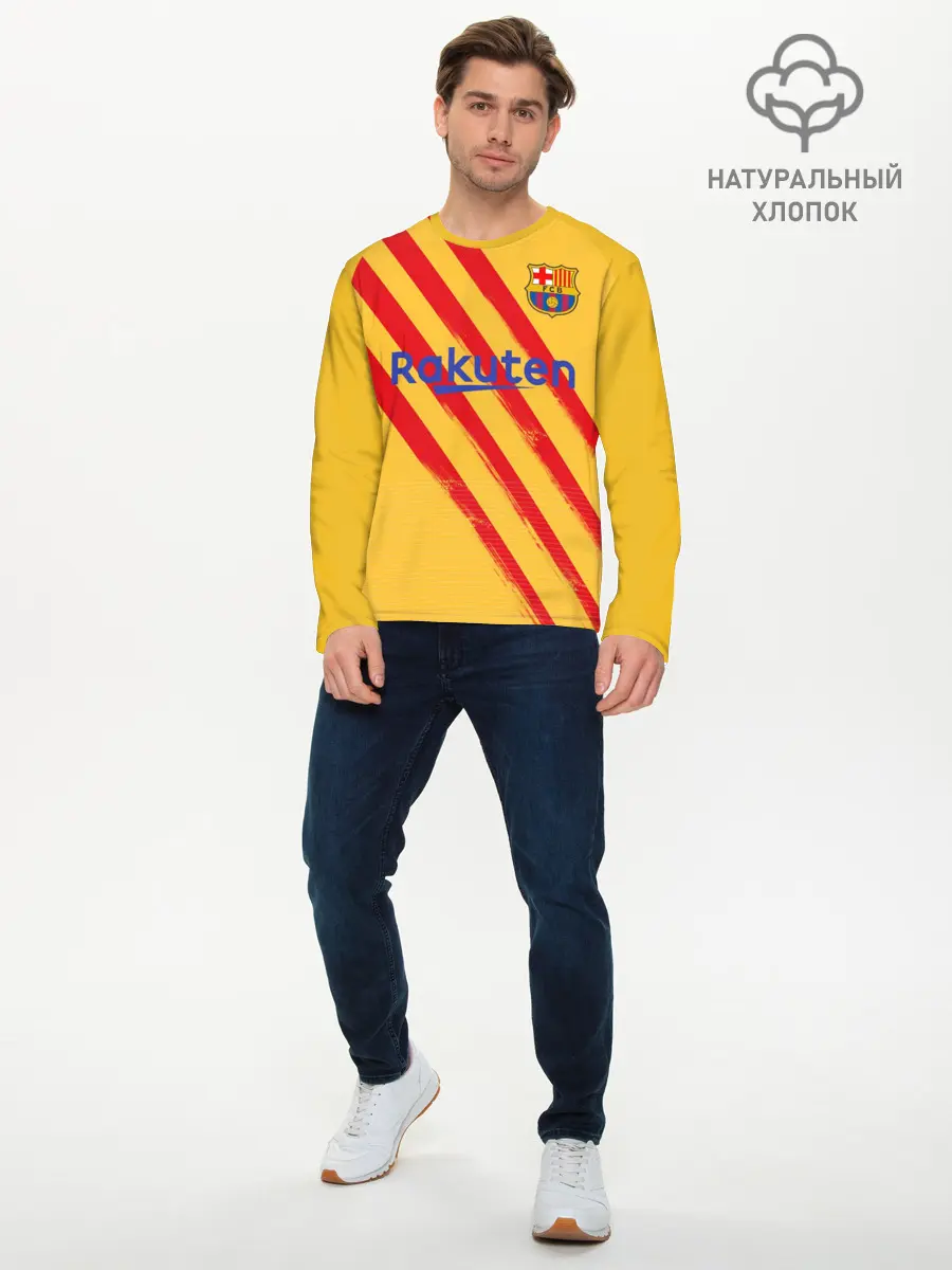 Мужской лонгслив базовый / Messi 4-th kit 19-20 (P007_P004ooo1973867, P004ooo1973867)