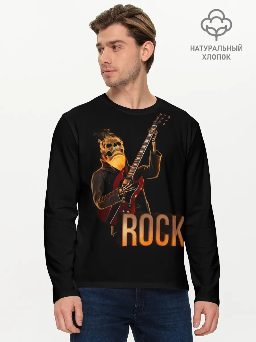 Мужской лонгслив базовый / rock (P007_P004ooo1976423, P004ooo1976423)