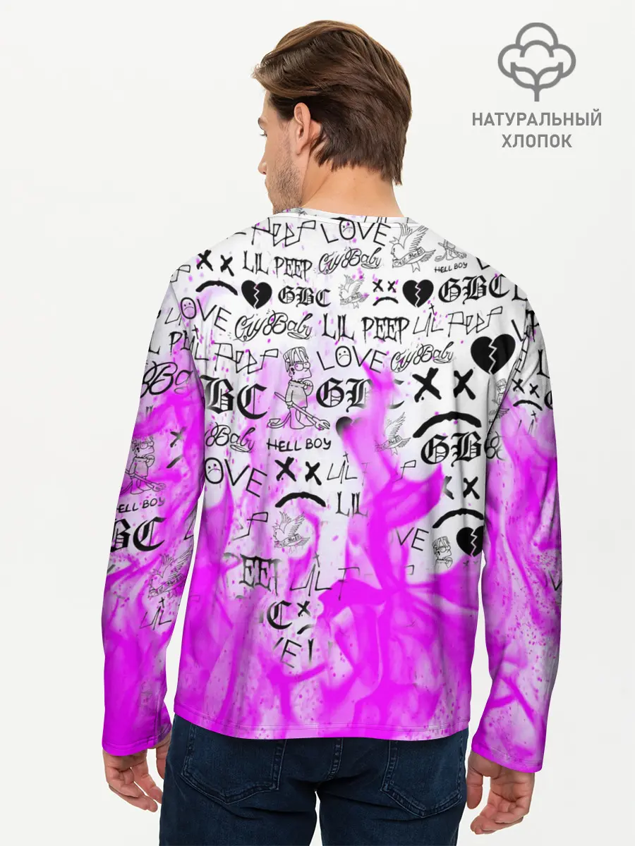 Мужской лонгслив базовый / CRY BABY LIL PEEP (P007_P004ooo1976731, P004ooo1976731)