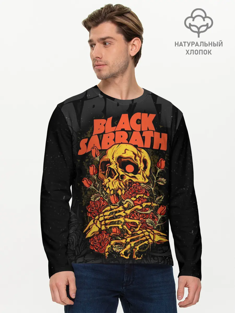 Мужской лонгслив базовый / Black Sabbath (P007_P004ooo1975463, P004ooo1975463)