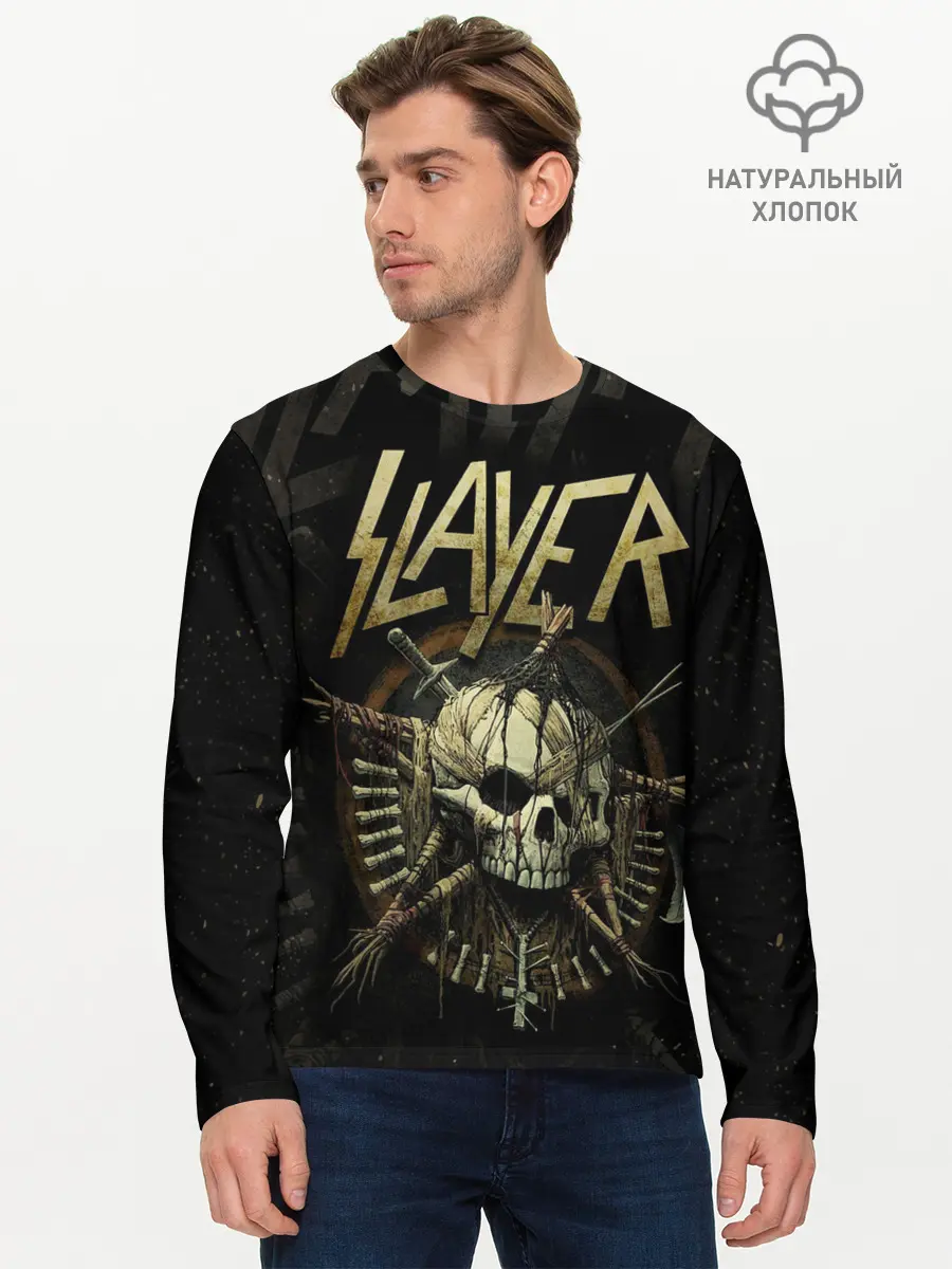 Мужской лонгслив базовый / Slayer (P007_P004ooo1975505, P004ooo1975505)