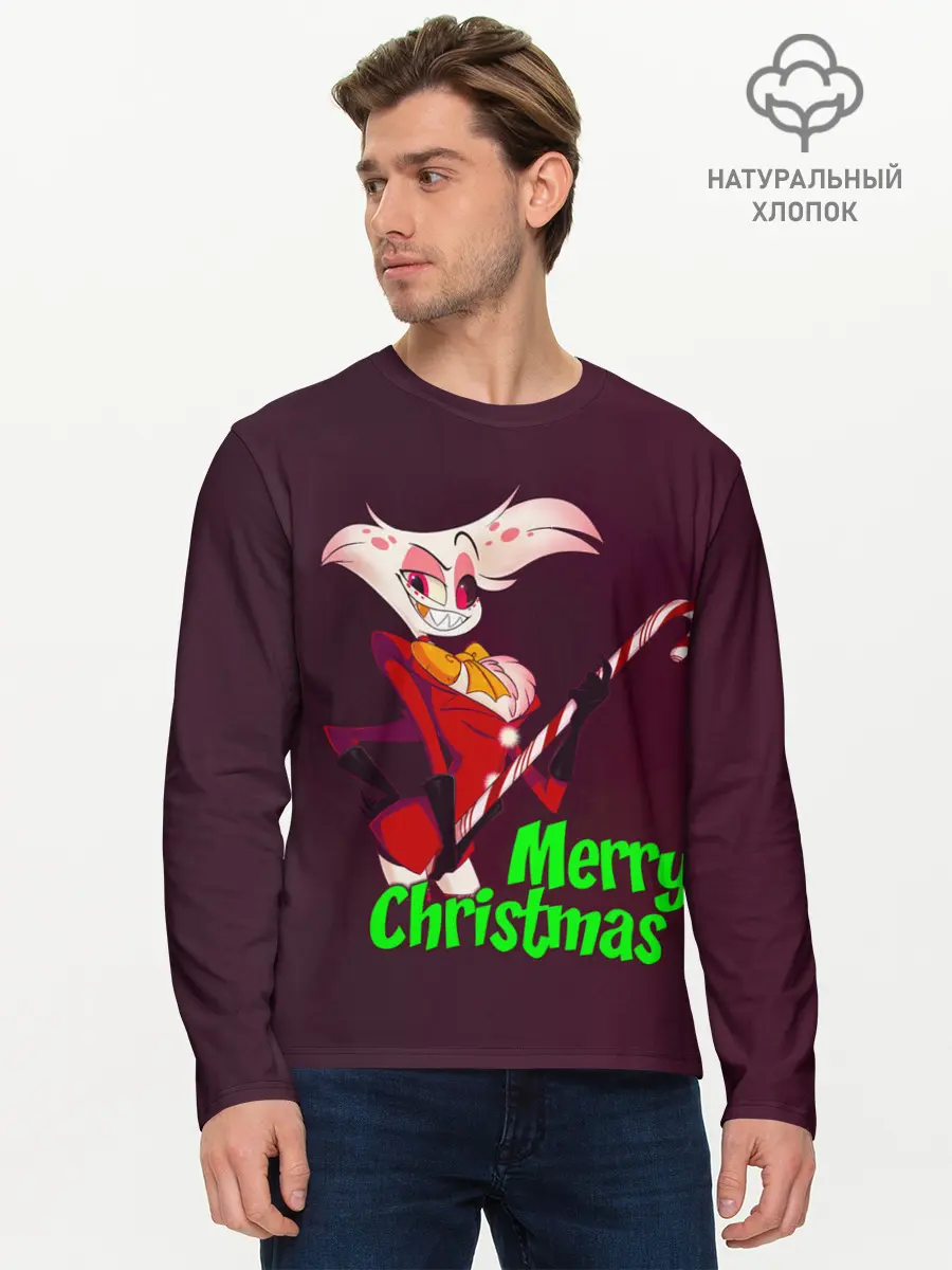 Мужской лонгслив базовый / Merry Christmas (P007_P004ooo1975755, P004ooo1975755)