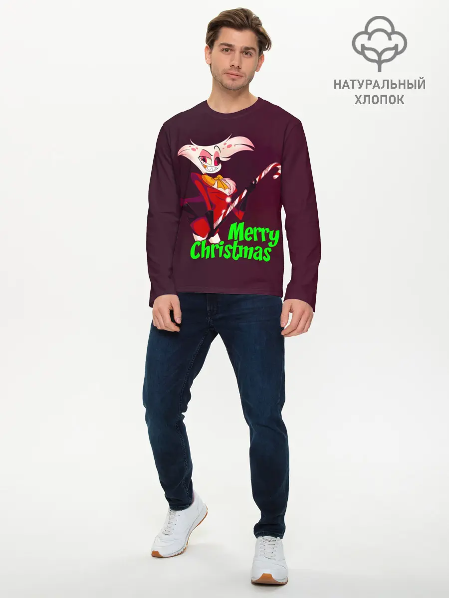 Мужской лонгслив базовый / Merry Christmas (P007_P004ooo1975755, P004ooo1975755)