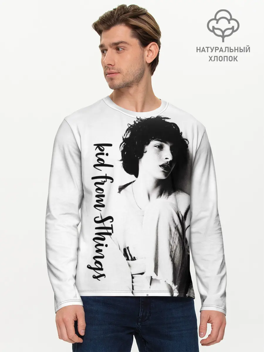 Мужской лонгслив базовый / Финн Вулфард (P007_P004ooo1979021, P004ooo1979021)