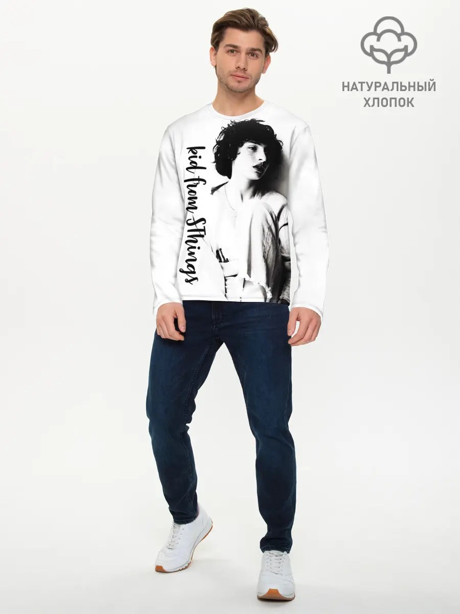 Мужской лонгслив базовый / Финн Вулфард (P007_P004ooo1979021, P004ooo1979021)
