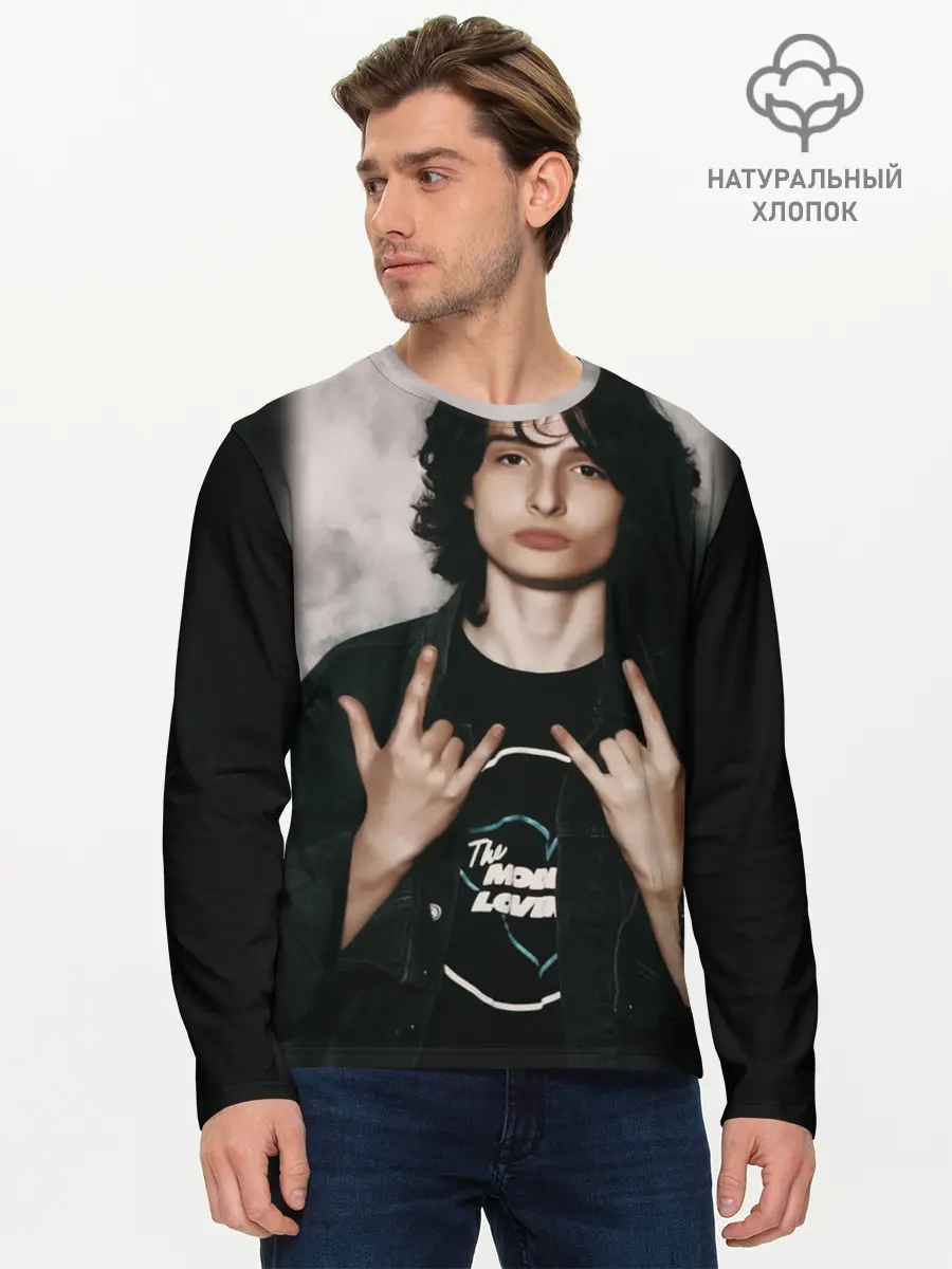 Мужской лонгслив базовый / finn wolfhard (P007_P004ooo1979329, P004ooo1979329)