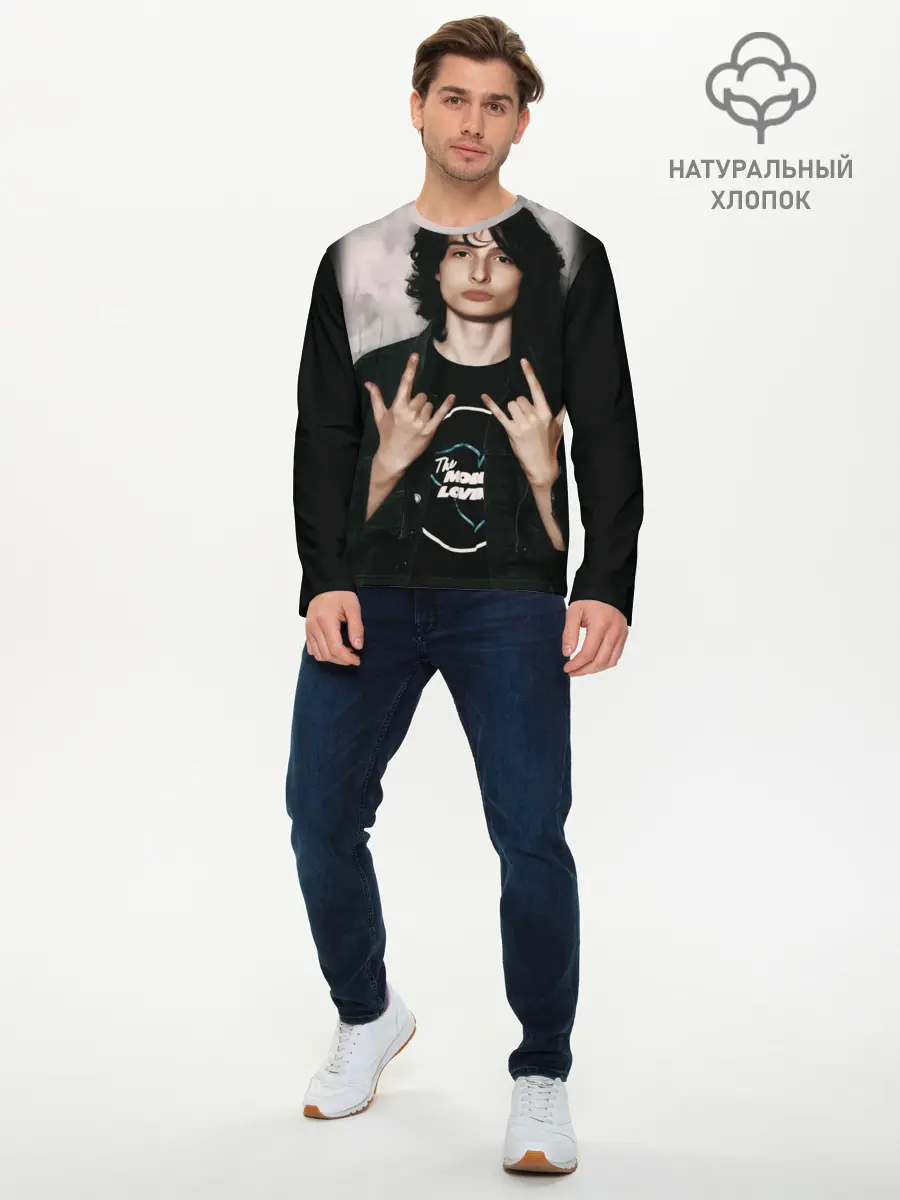 Мужской лонгслив базовый / finn wolfhard (P007_P004ooo1979329, P004ooo1979329)