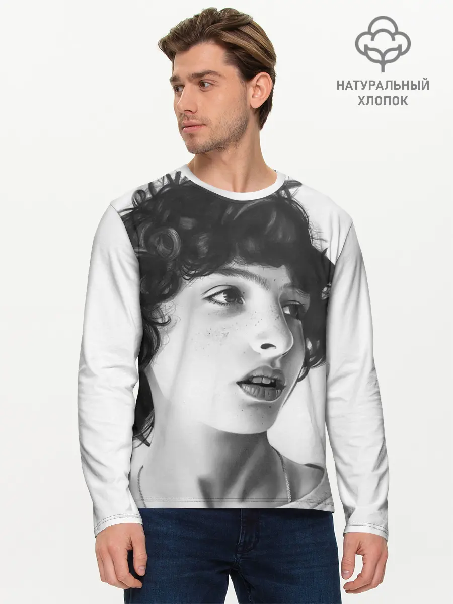 Мужской лонгслив базовый / finn wolfhard (P007_P004ooo1979681, P004ooo1979681)
