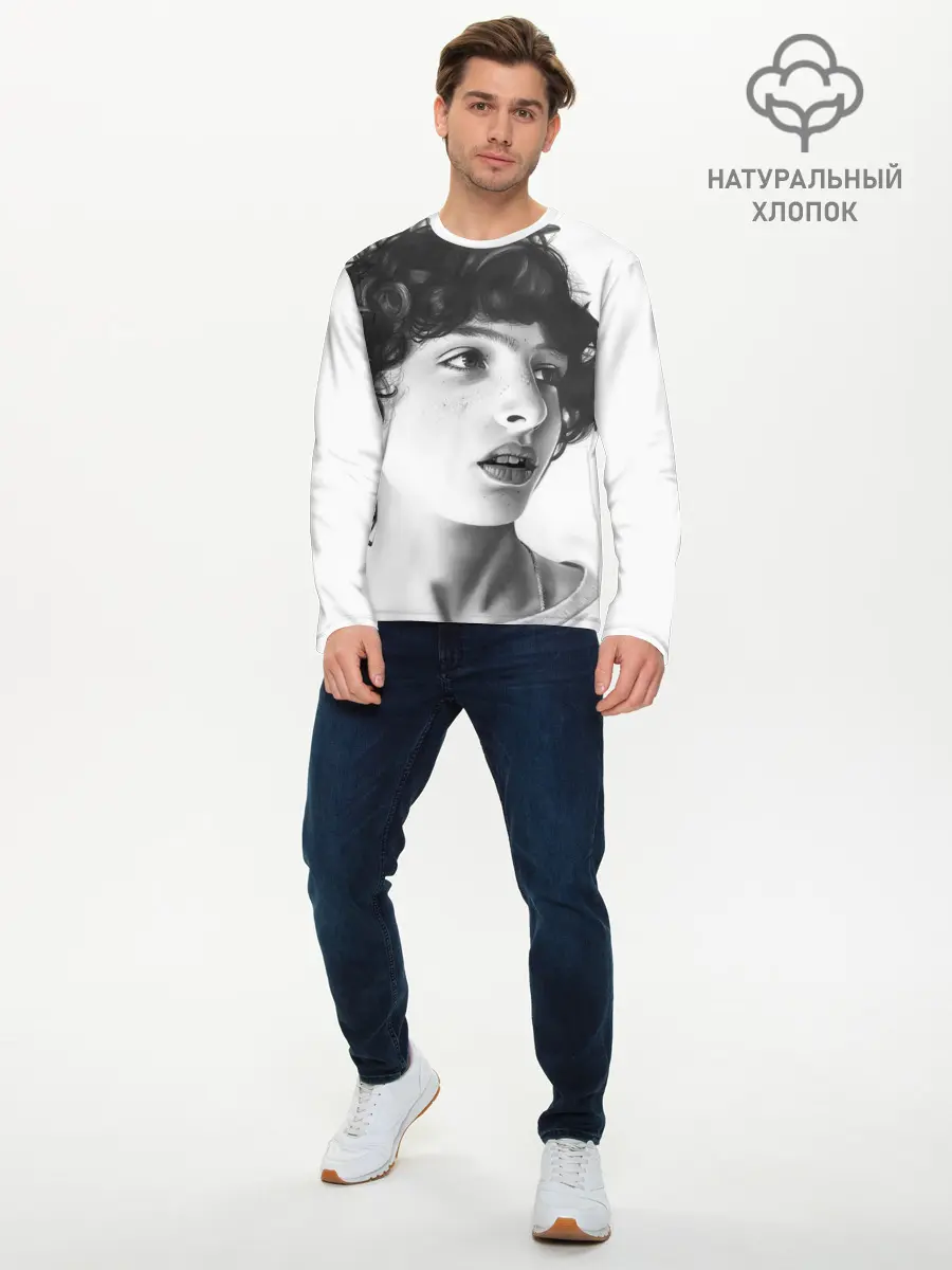 Мужской лонгслив базовый / finn wolfhard (P007_P004ooo1979681, P004ooo1979681)