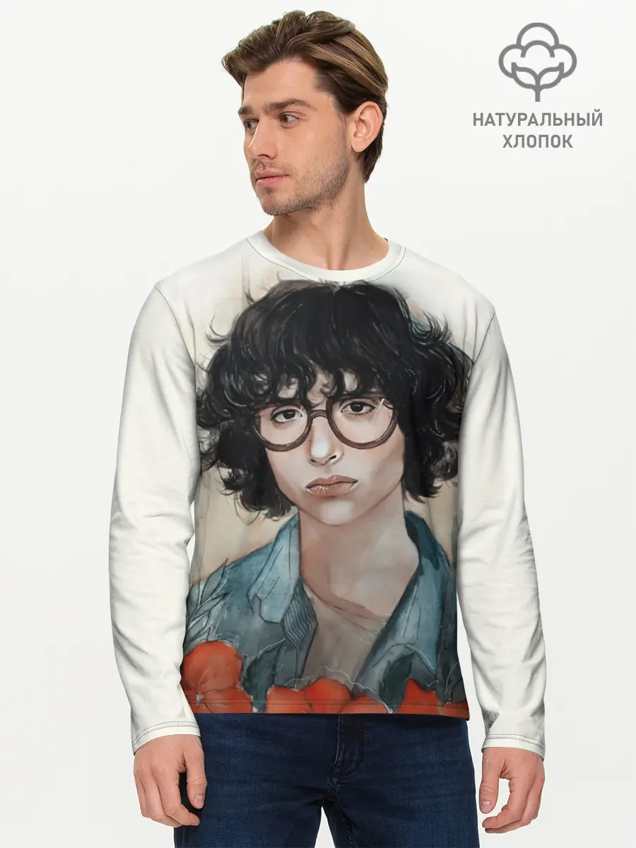 Мужской лонгслив базовый / finn wolfhard (P007_P004ooo1979693, P004ooo1979693)
