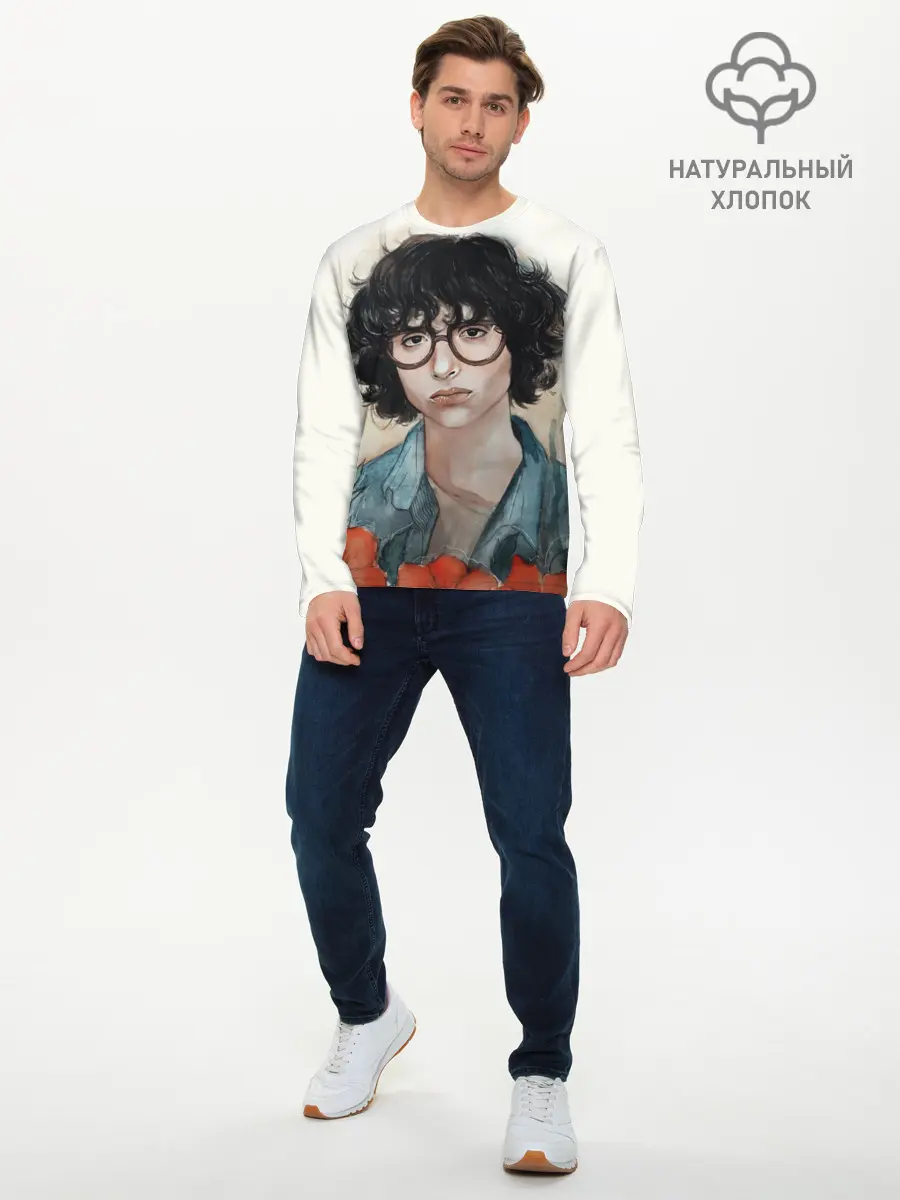 Мужской лонгслив базовый / finn wolfhard (P007_P004ooo1979693, P004ooo1979693)