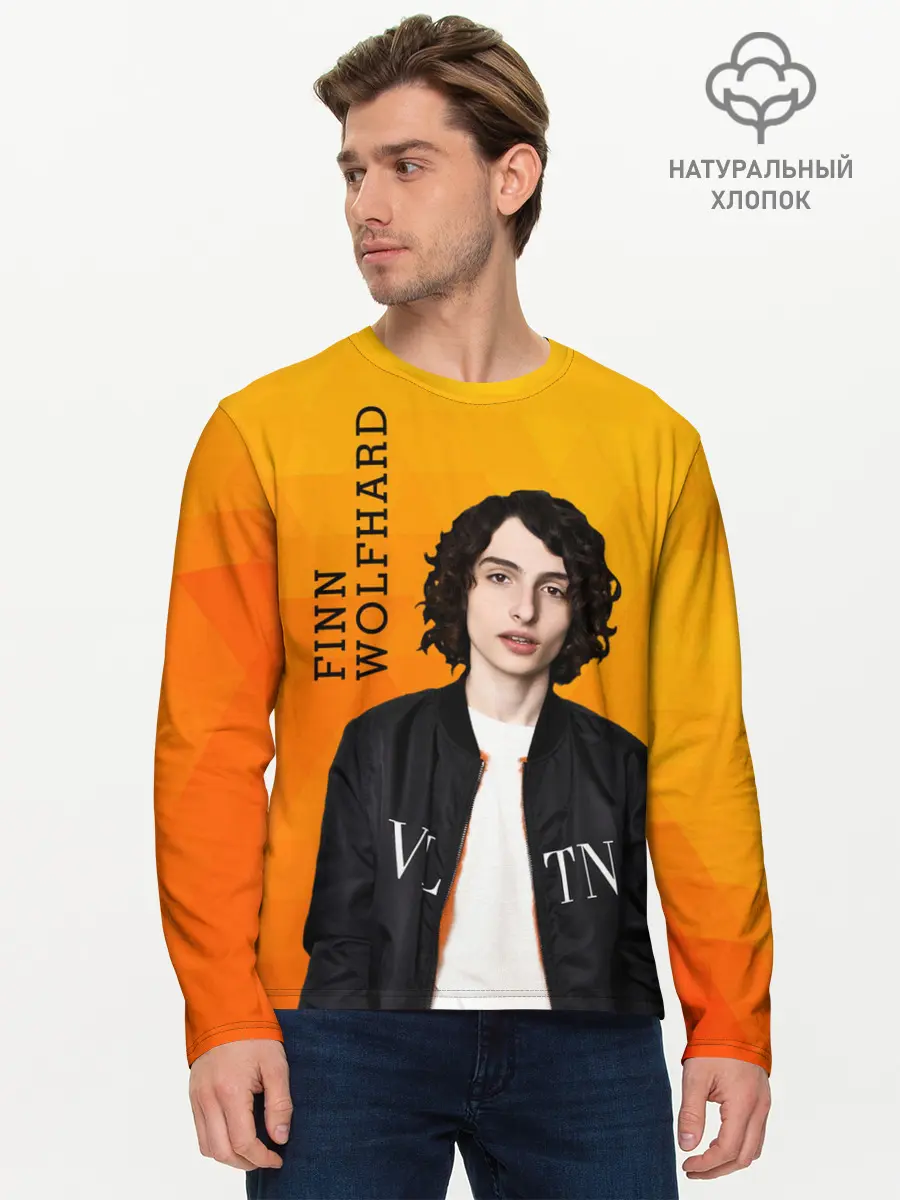 Мужской лонгслив базовый / finn wolfhard (P007_P004ooo1979621, P004ooo1979621)