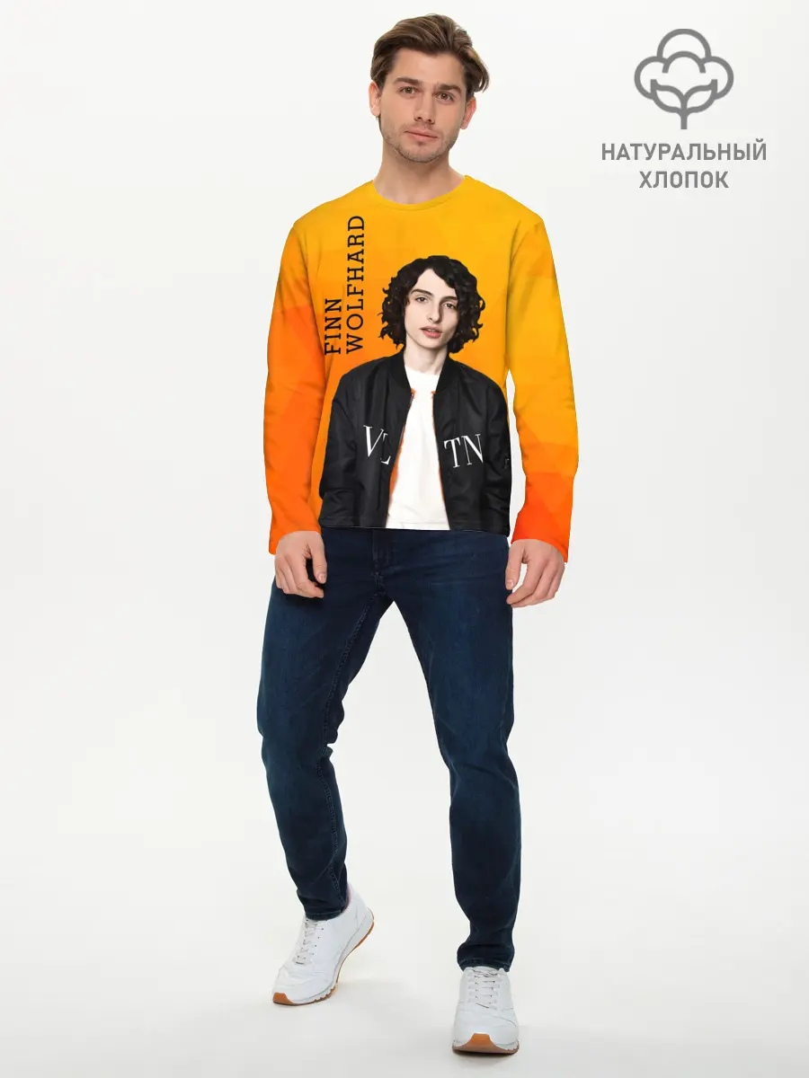 Мужской лонгслив базовый / finn wolfhard (P007_P004ooo1979621, P004ooo1979621)
