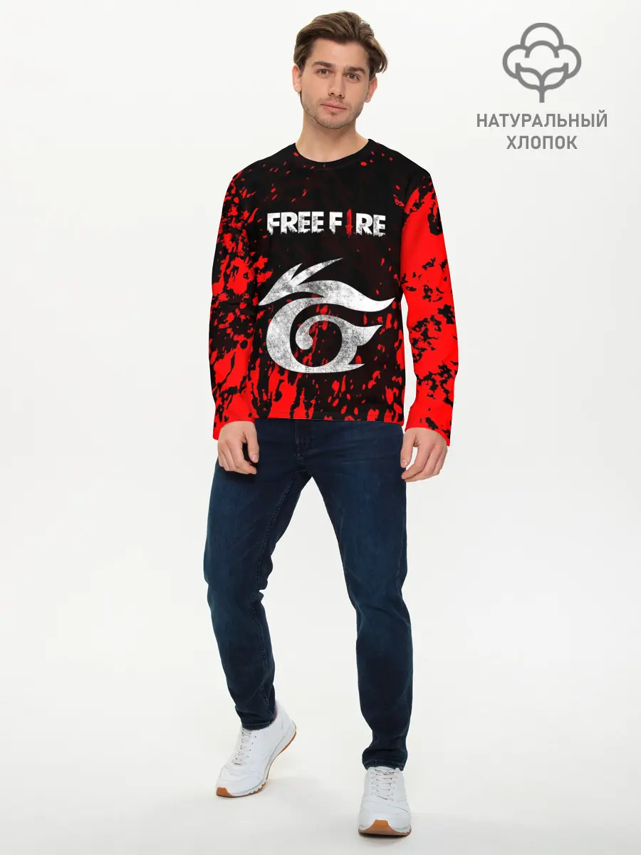 Мужской лонгслив базовый / GARENA FREE FIRE (P007_P004ooo1979949, P004ooo1979949)