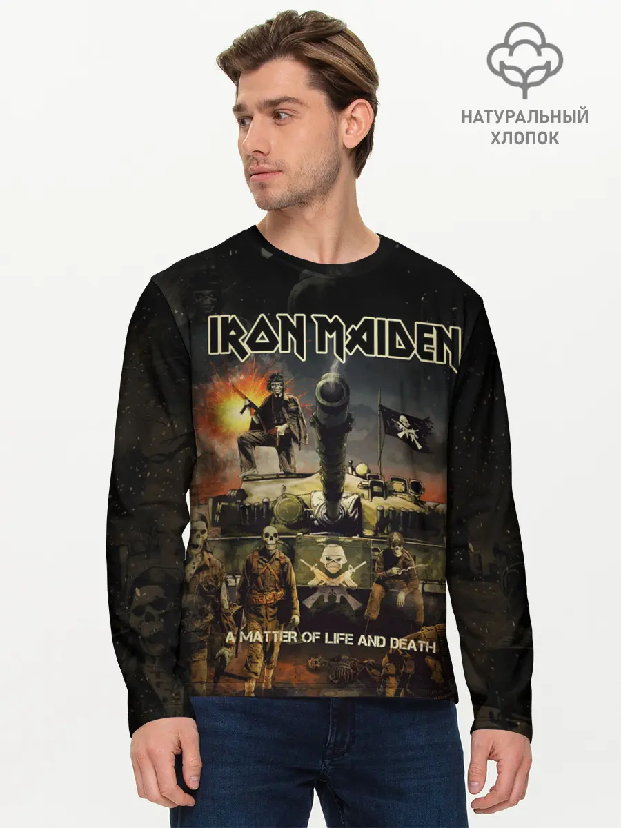 Мужской лонгслив базовый / Iron Maiden (P007_P004ooo1982917, P004ooo1982917)