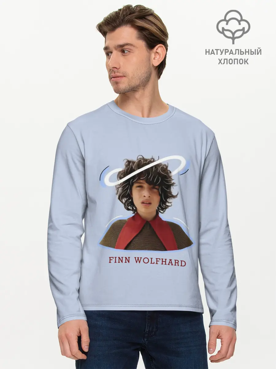 Мужской лонгслив базовый / finn wolfhard (P007_P004ooo1980917, P004ooo1980917)