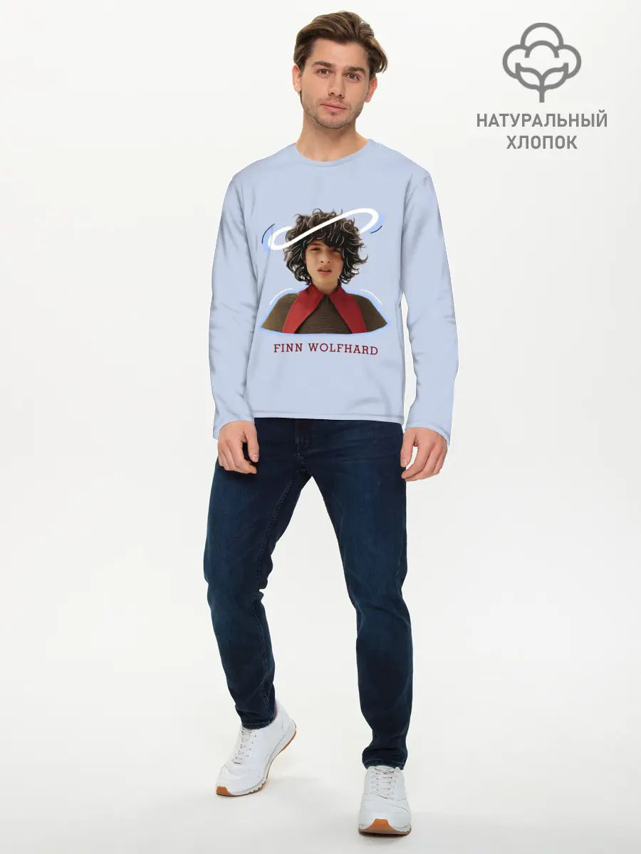 Мужской лонгслив базовый / finn wolfhard (P007_P004ooo1980917, P004ooo1980917)