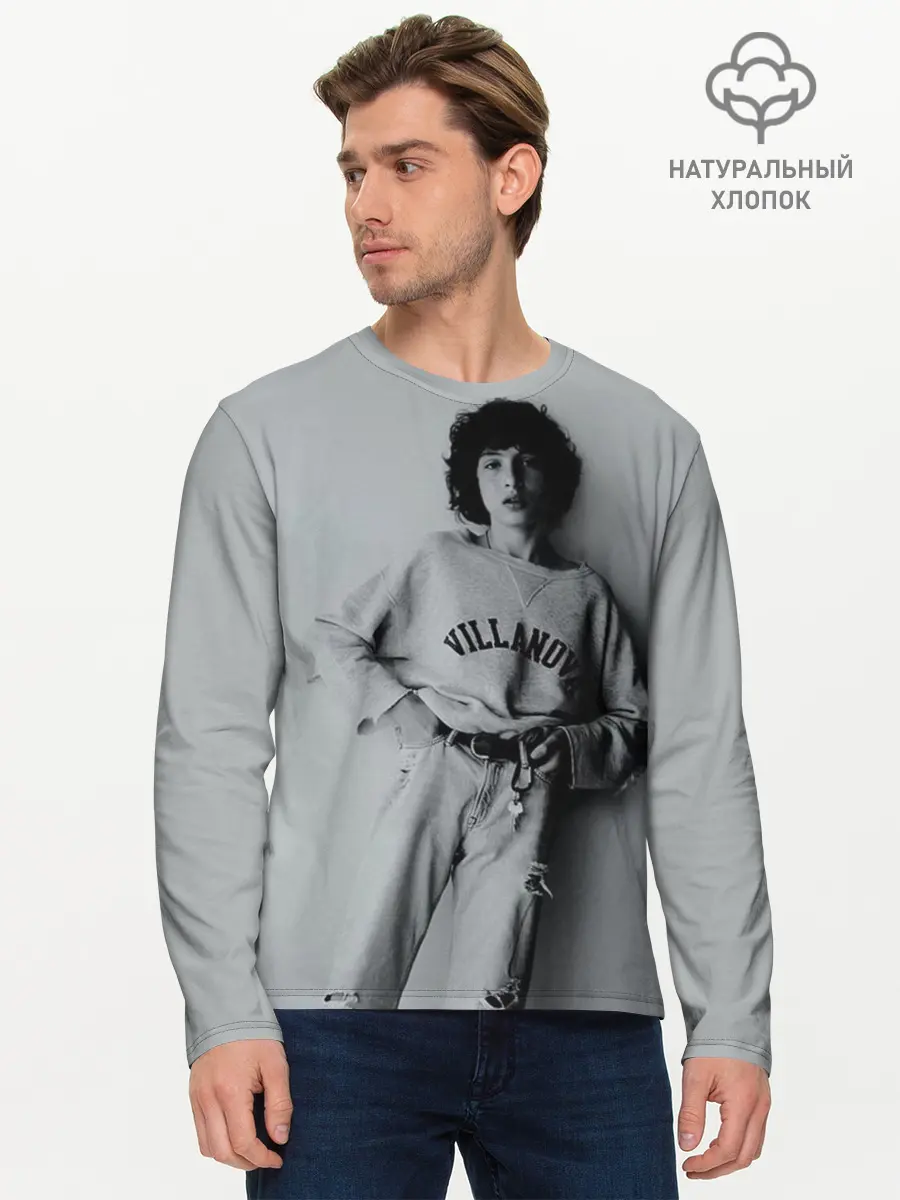 Мужской лонгслив базовый / finn wolfhard (P007_P004ooo1980921, P004ooo1980921)