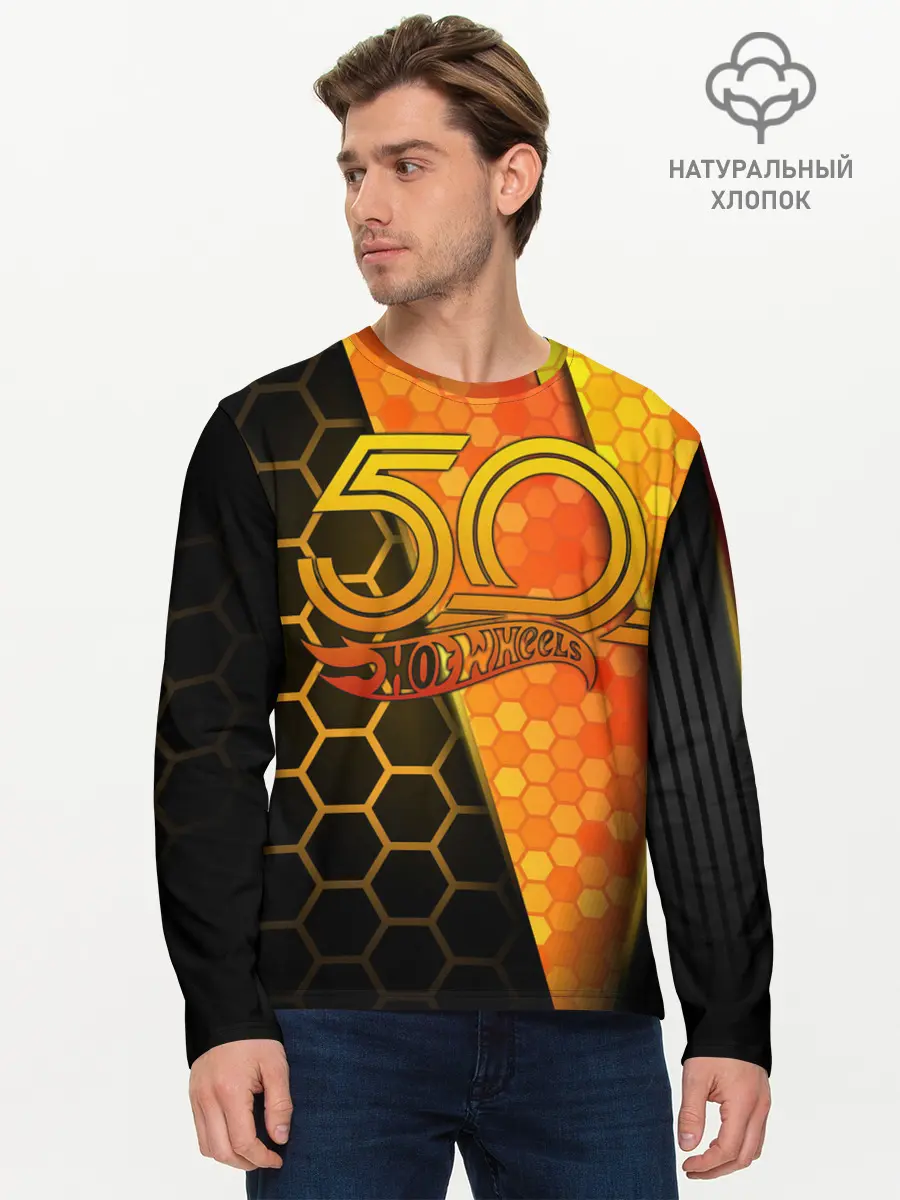 Мужской лонгслив базовый / Hot Wheels (P007_P004ooo1983563, P004ooo1983563)