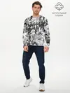 Мужской лонгслив базовый / МНОГО ЧЕРНО-БЕЛЫХ АНИМЕ ДЕВОЧЕК (P007_P004ooo1985827, P004ooo1985827)