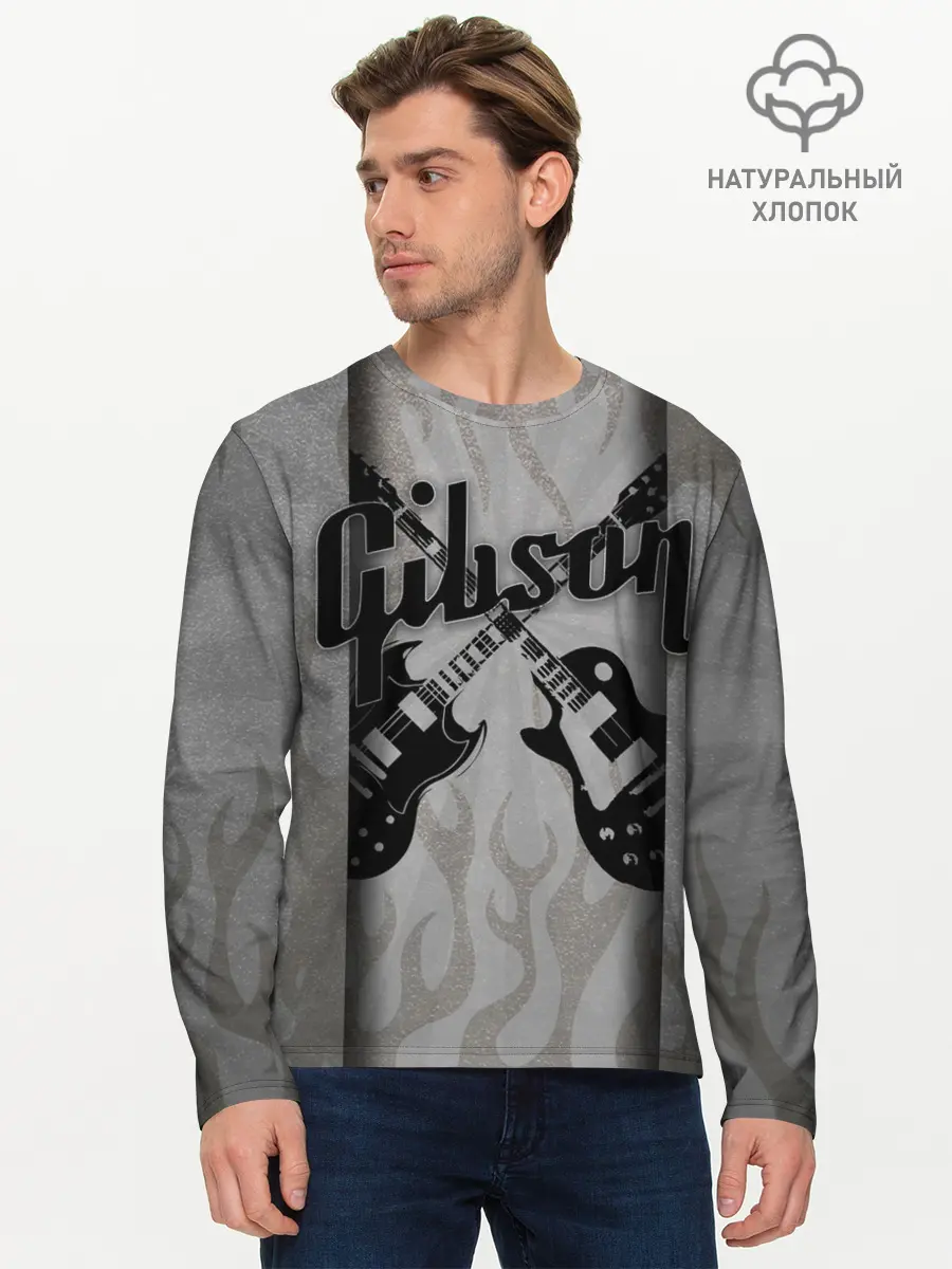 Мужской лонгслив базовый / Gibson (P007_P004ooo1987531, P004ooo1987531)