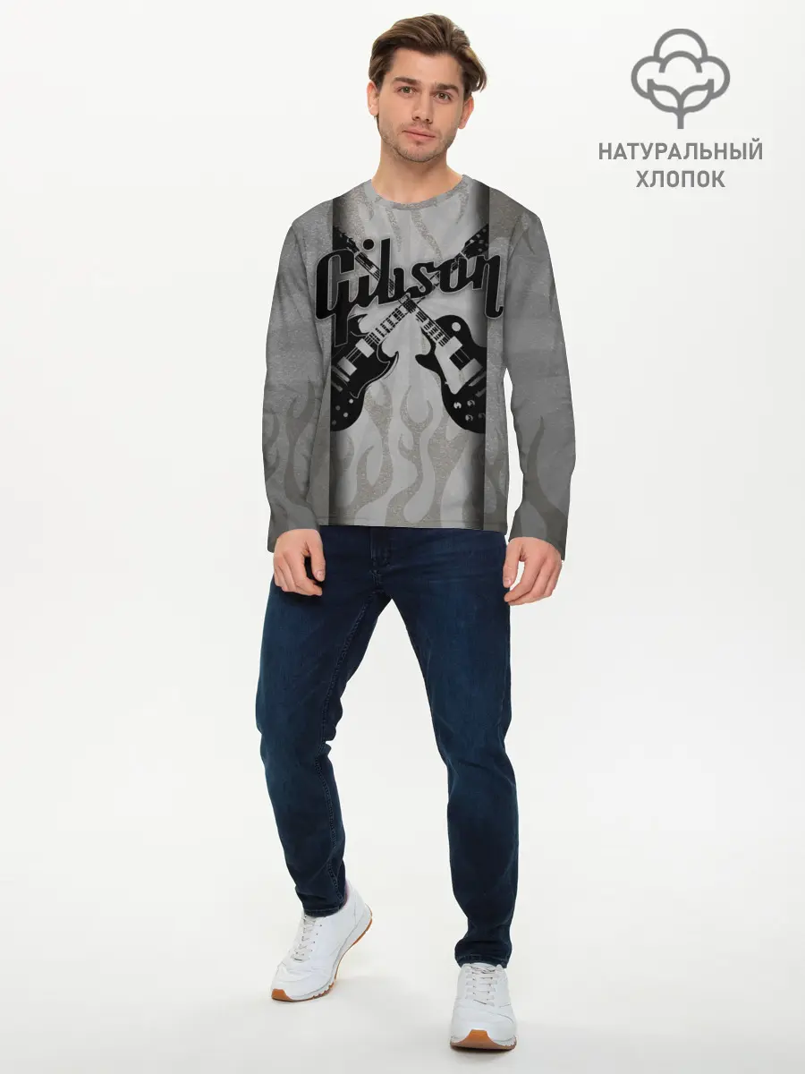 Мужской лонгслив базовый / Gibson (P007_P004ooo1987531, P004ooo1987531)