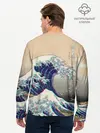 Мужской лонгслив базовый / Kanagawa Wave Glitch Art (P007_P004ooo1989871, P004ooo1989871)