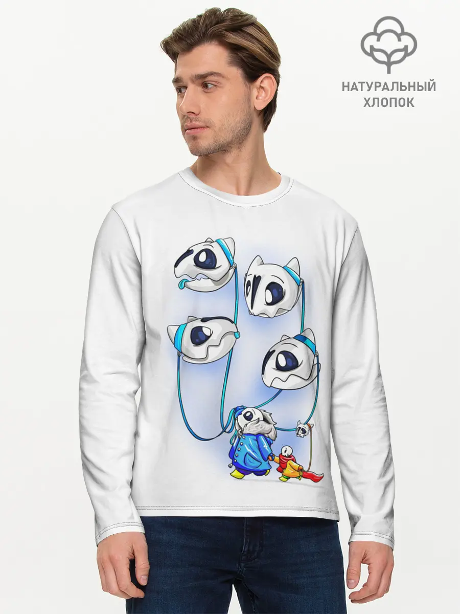 Мужской лонгслив базовый / UNDERTALE (P007_P004ooo1990057, P004ooo1990057)