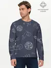 Мужской лонгслив базовый / Космо киски (P007_P004ooo1988789, P004ooo1988789)