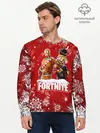 Мужской лонгслив базовый / Новогодний Fortnite (P007_P004ooo1988457, P004ooo1988457)