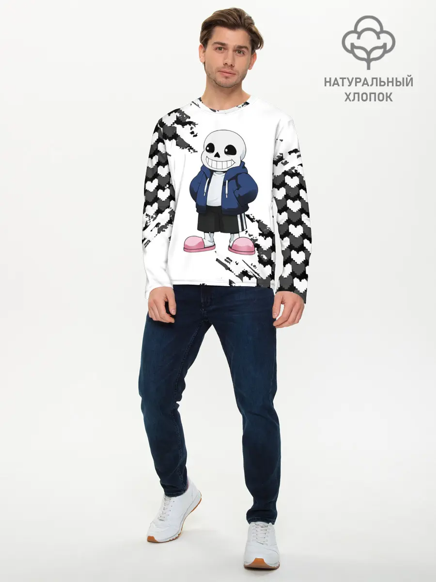 Мужской лонгслив базовый / UNDERTALE (P007_P004ooo1991559, P004ooo1991559)