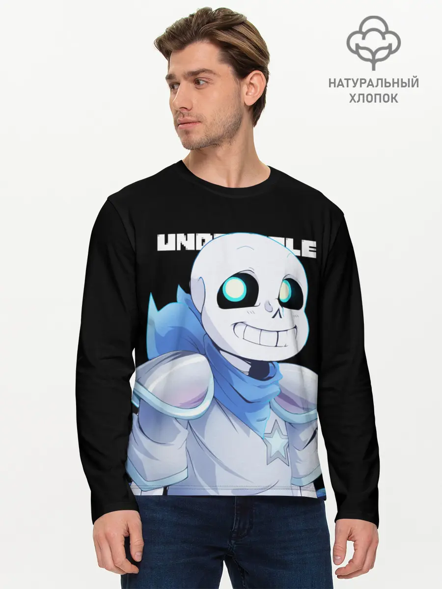 Мужской лонгслив базовый / UNDERTALE (P007_P004ooo1991595, P004ooo1991595)