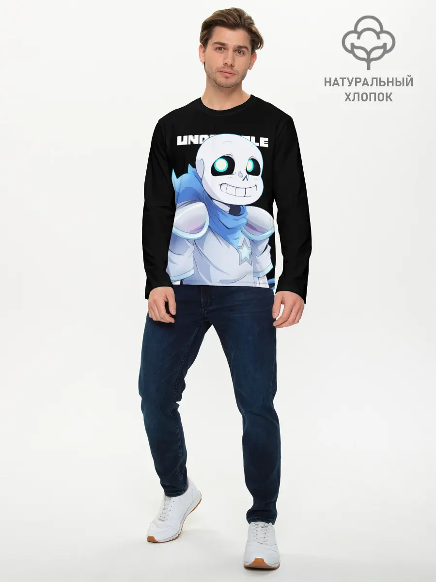 Мужской лонгслив базовый / UNDERTALE (P007_P004ooo1991595, P004ooo1991595)