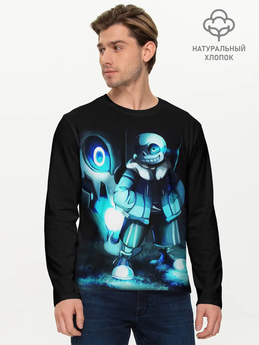 Мужской лонгслив базовый / UNDERTALE (P007_P004ooo1992725, P004ooo1992725)