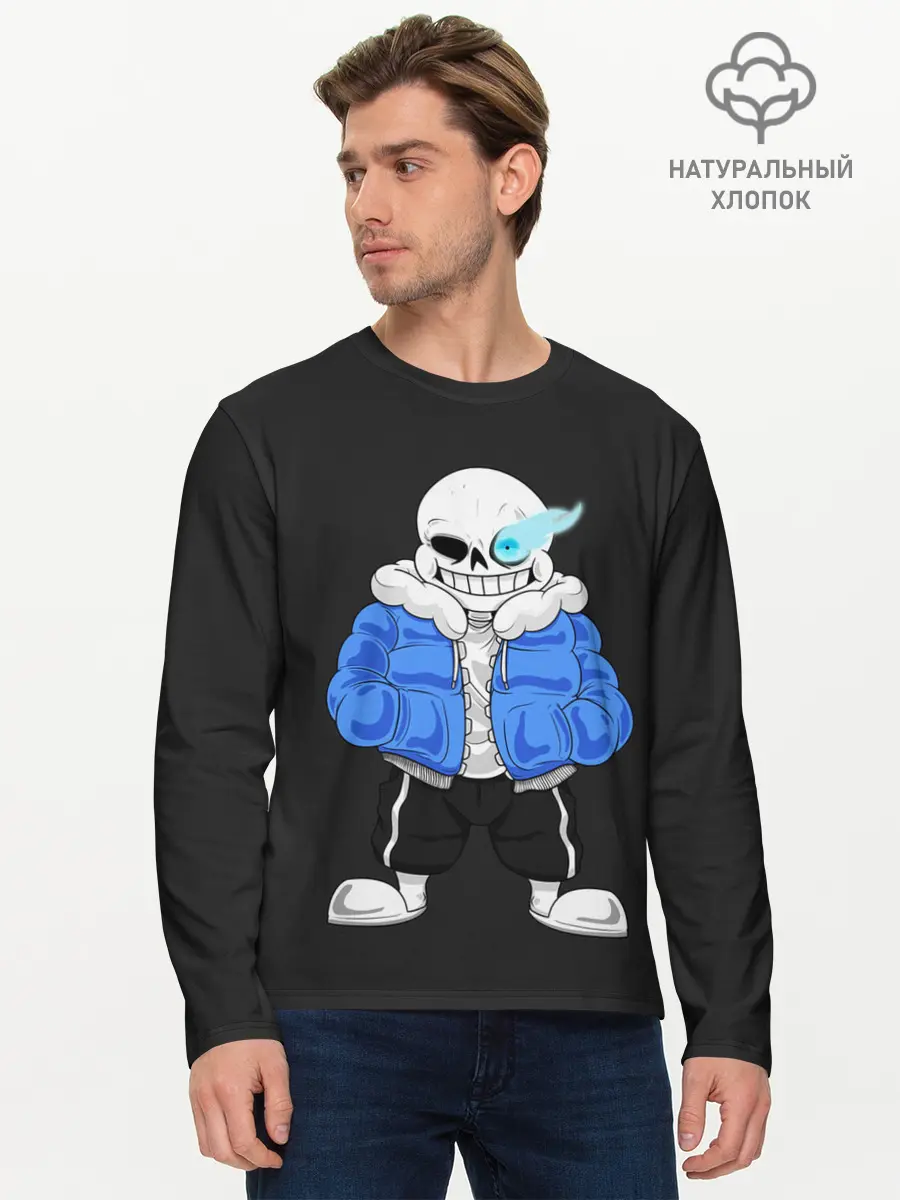 Мужской лонгслив базовый / UNDERTALE (P007_P004ooo1992729, P004ooo1992729)