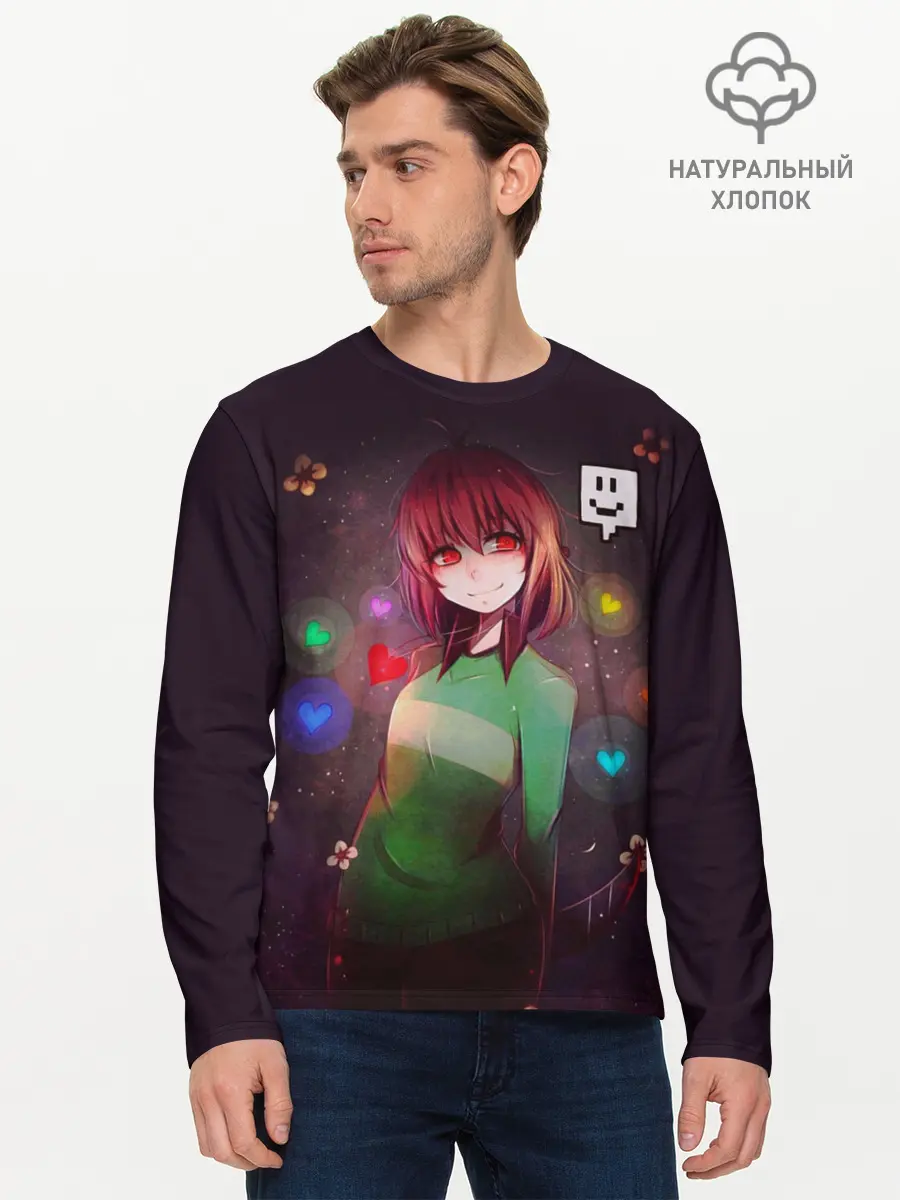Мужской лонгслив базовый / UNDERTALE (P007_P004ooo1992681, P004ooo1992681)