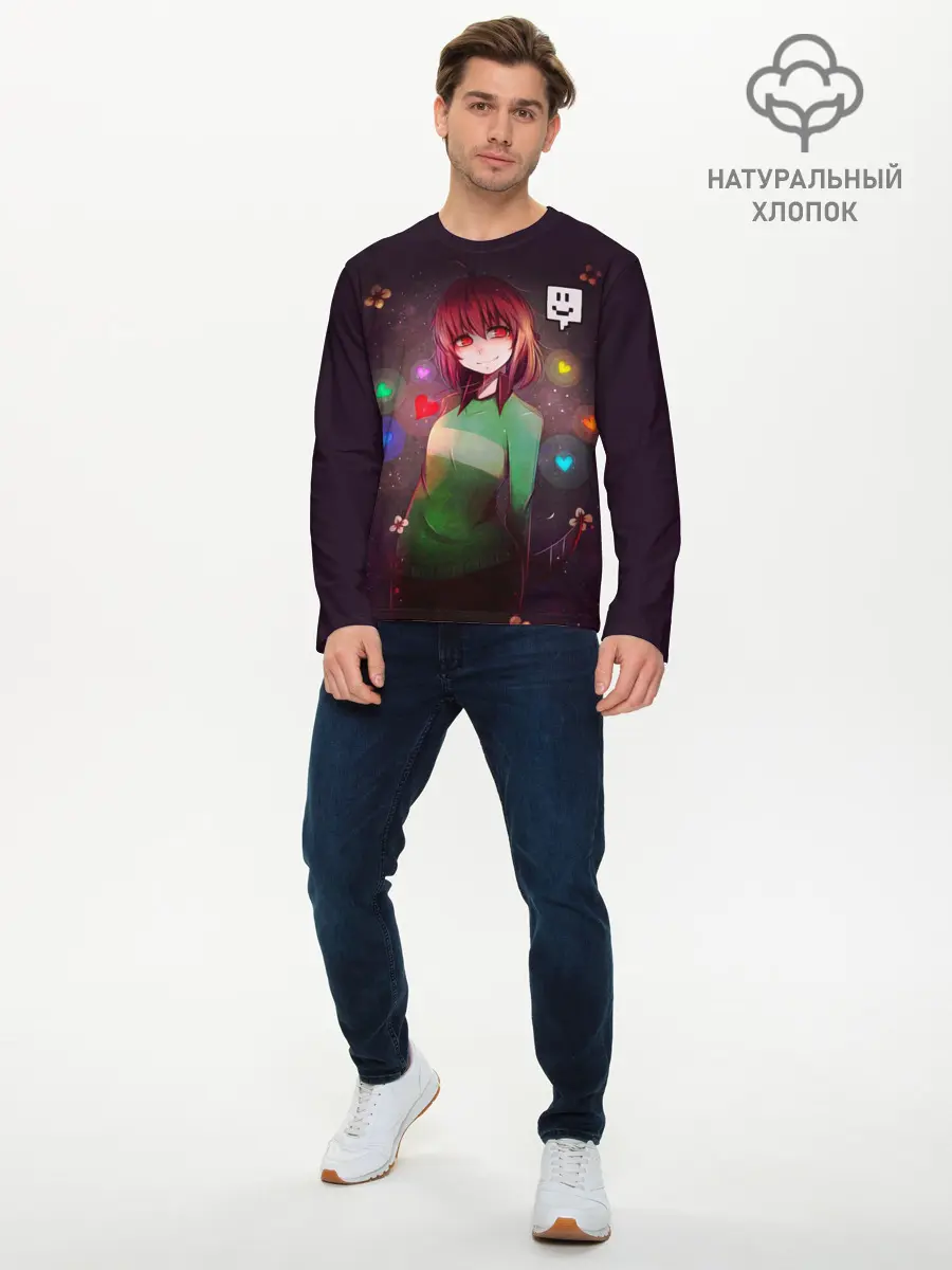 Мужской лонгслив базовый / UNDERTALE (P007_P004ooo1992681, P004ooo1992681)
