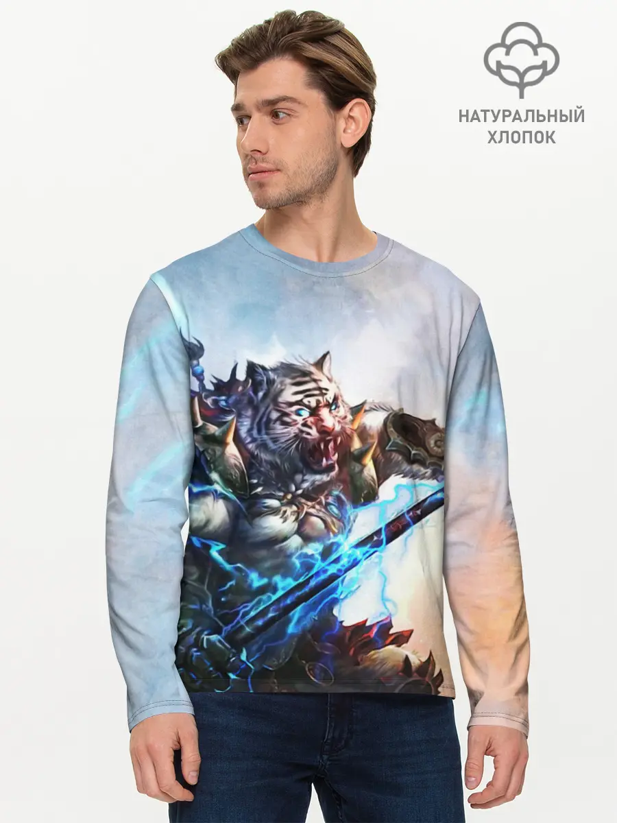 Мужской лонгслив базовый / Warrior Zoomorph (P007_P004ooo1994983, P004ooo1994983)