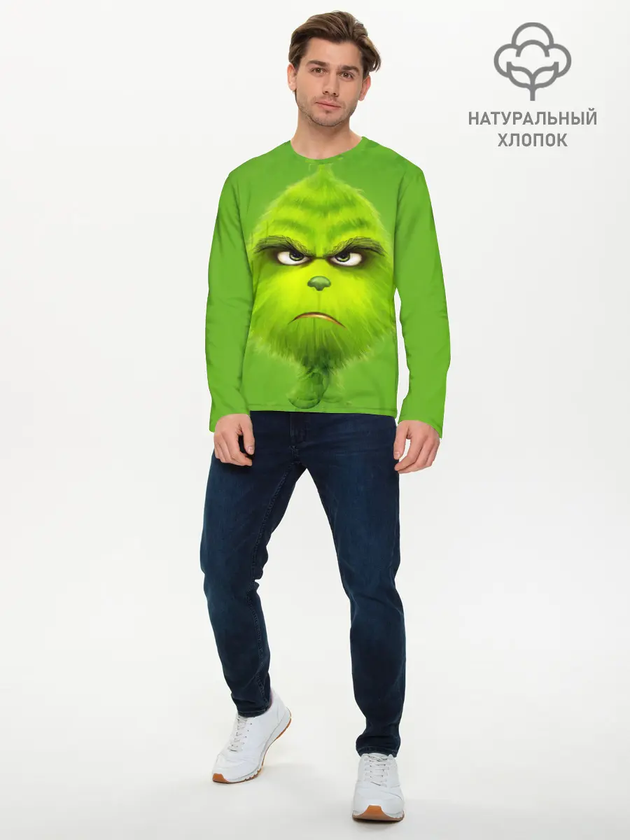 Мужской лонгслив базовый / The Grinch (P007_P004ooo1993183, P004ooo1993183)