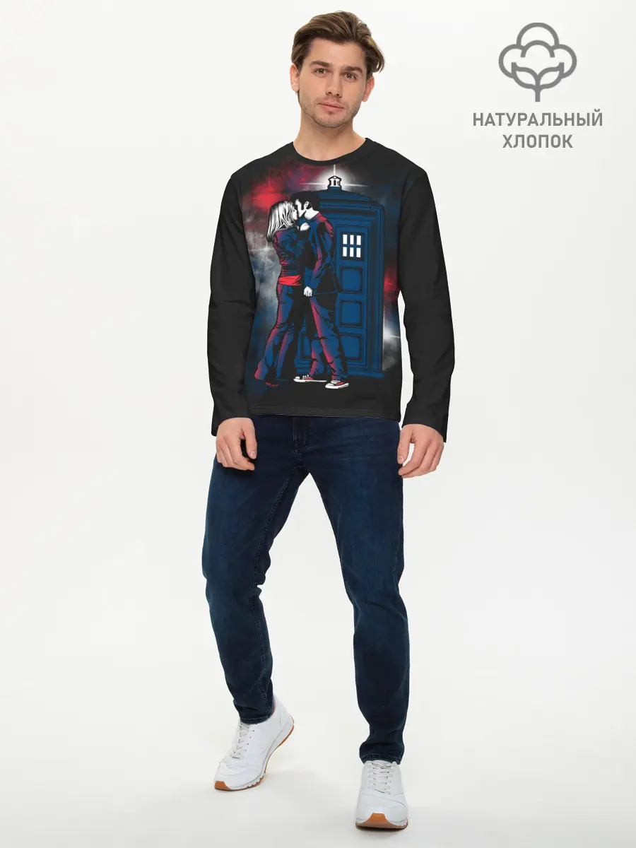 Мужской лонгслив базовый / Doctor Who (P007_P004ooo1996181, P004ooo1996181)