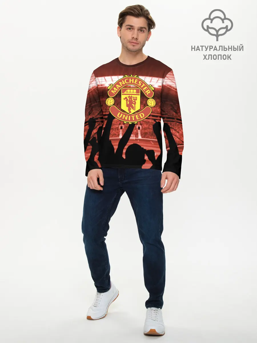 Мужской лонгслив базовый / Manchester United (P007_P004ooo1996761, P004ooo1996761)