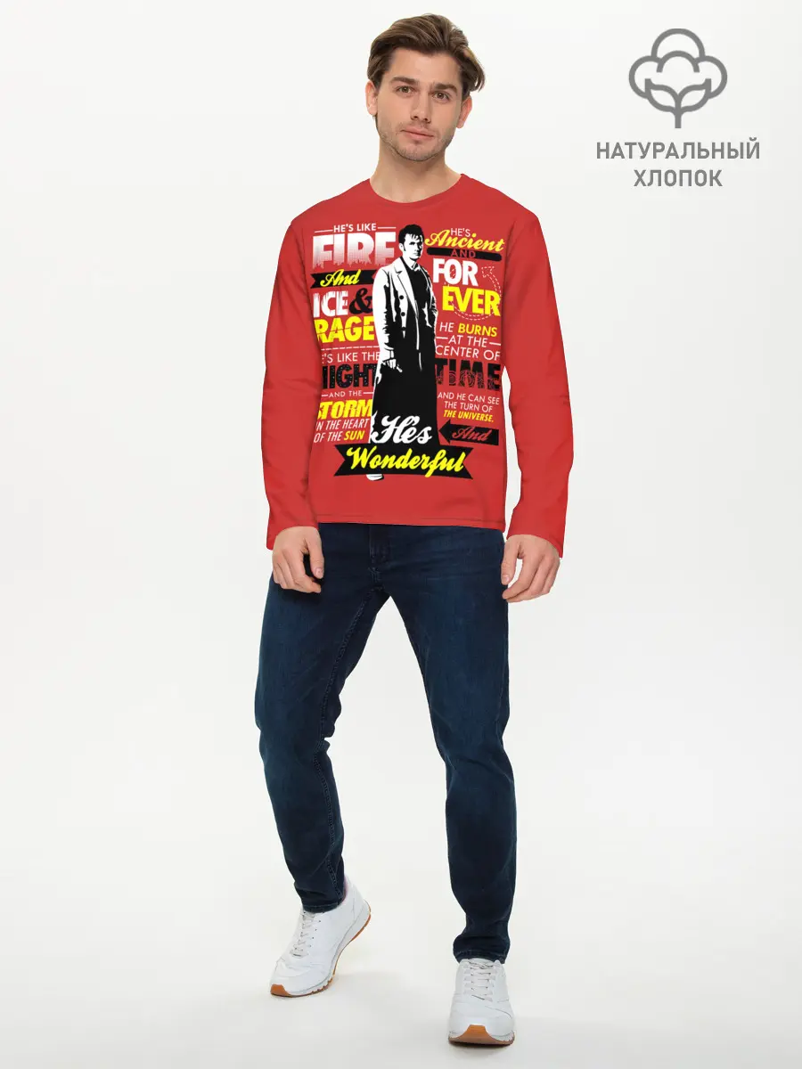 Мужской лонгслив базовый / Doctor Who (P007_P004ooo1996129, P004ooo1996129)