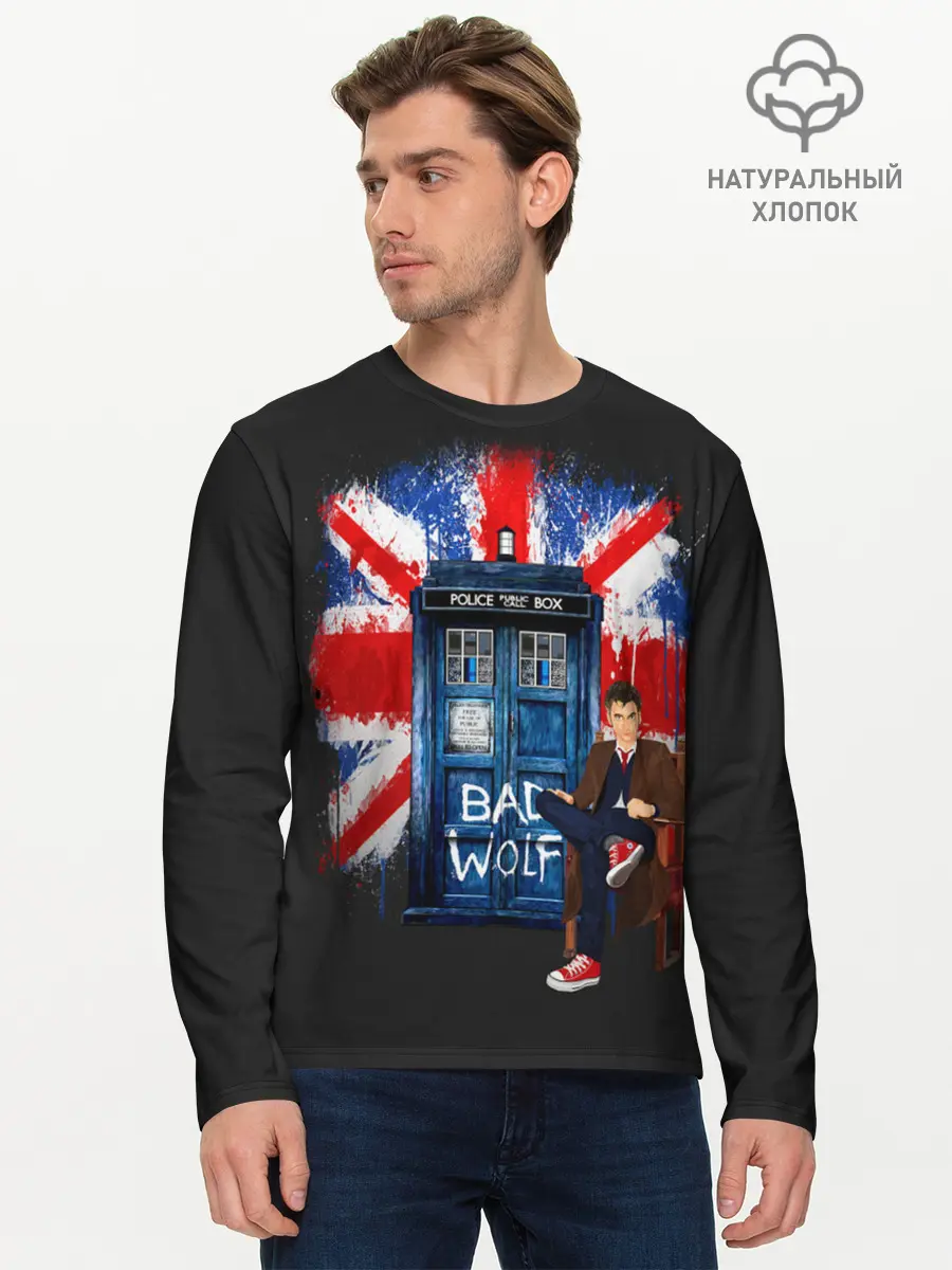 Мужской лонгслив базовый / Doctor Who (P007_P004ooo1996155, P004ooo1996155)