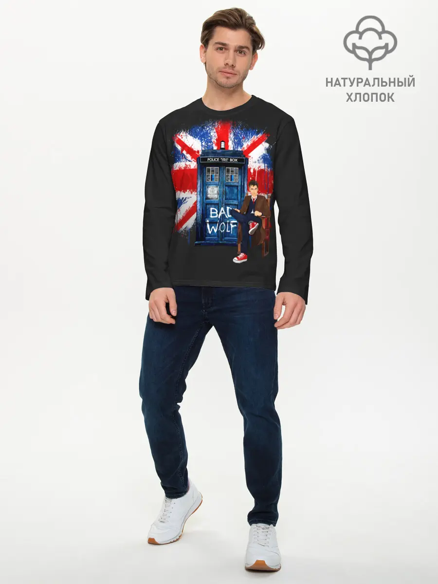 Мужской лонгслив базовый / Doctor Who (P007_P004ooo1996155, P004ooo1996155)