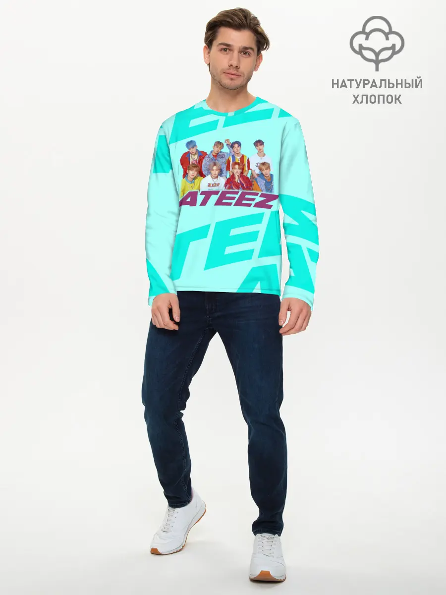 Мужской лонгслив базовый / Ateez (P007_P004ooo1998301, P004ooo1998301)