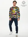 Мужской лонгслив базовый / Adventure Time stickers (P007_P004ooo1998449, P004ooo1998449)