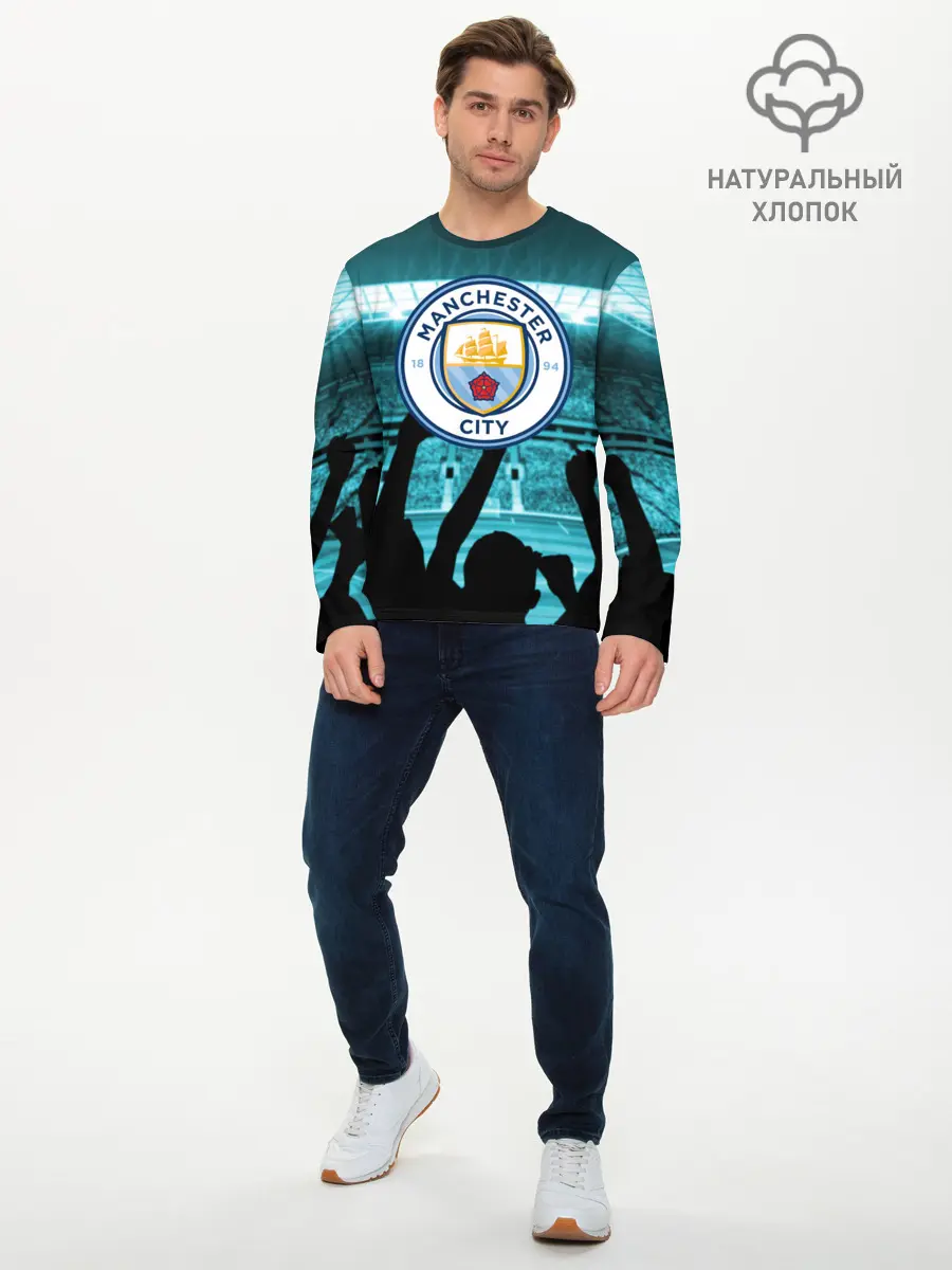 Мужской лонгслив базовый / Manchester City (P007_P004ooo1997383, P004ooo1997383)