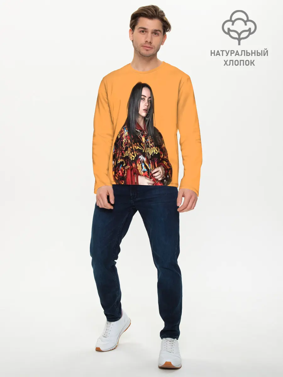 Мужской лонгслив базовый / Billie eilish (P007_P004ooo1997883, P004ooo1997883)